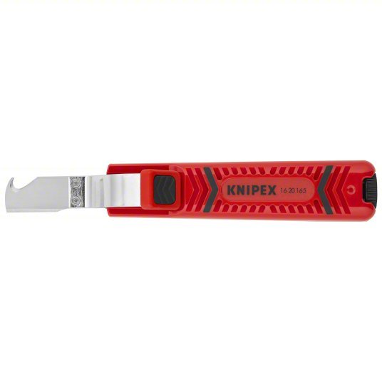 Knipex 16 20 165 SB Cable Stripper 6 1/2 in Overall Lg, Hooked Blade, Stainless Steel, 6 - 8 in - KVM Tools Inc.KV10U105