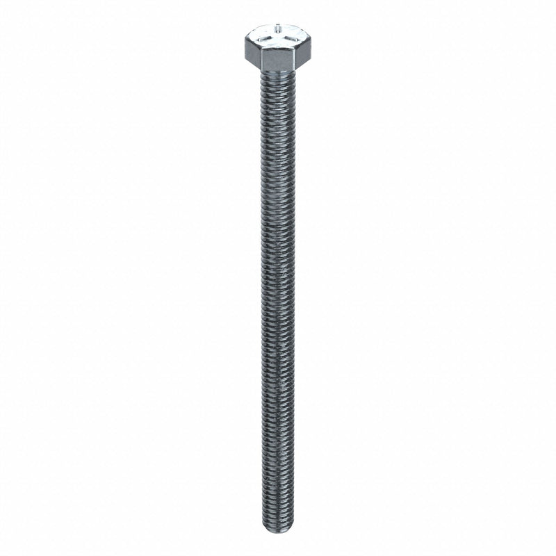 Approved Vendor U01210.031.0500 Hex Tap Bolt, Steel Grade 5, Zinc Plated, 5/16"-18, Coarse, 5 in lg, Fully Threaded, 25 PK