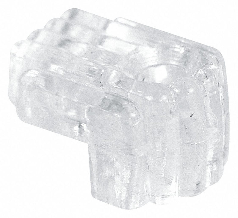 Prime-Line MP9003 Mirror Clips, 1/4 in Offset, Clear Plastic with Screws, 50 PK