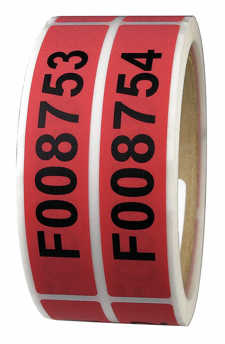 NovaVision XSG21-37RESN-250 Tamper Evident Labels, Red Polyester, 3-7/8 in x 3/4 in, Acrylic Adhesive, -40 to 200°F, 250 PK