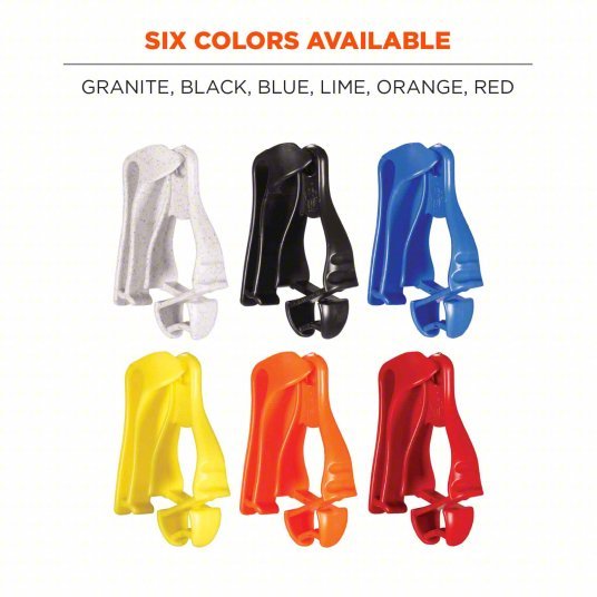 Squids by Ergodyne 3405 Plastic, Plastic, 6 in Lg, 0.5 in Max Clip Opening, Lime PK 6 - KVM Tools Inc.KV3RZR8