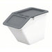 Shutter 1010110 Storage Bin Stack and Nest, Plastic, White, 11 1/4 in H, 16 1/8 in W - KVM Tools Inc.KV172J76