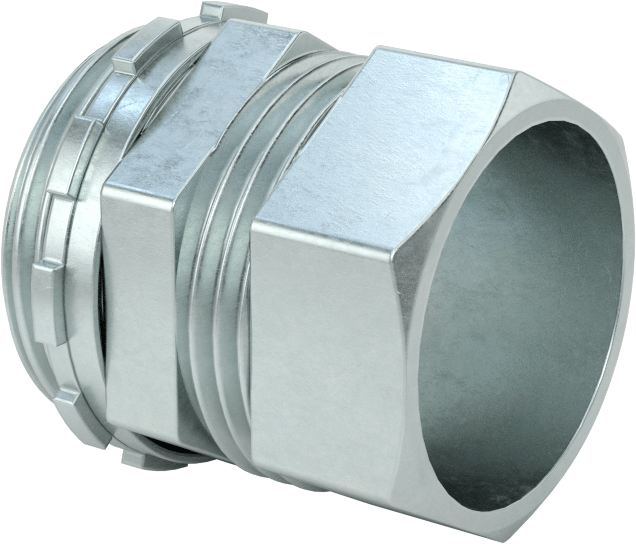 McMaster 1841T23 Thin-Wall Steel Conduit Zinc Compression Adapter, 1 Size with Grommet and O-Ring