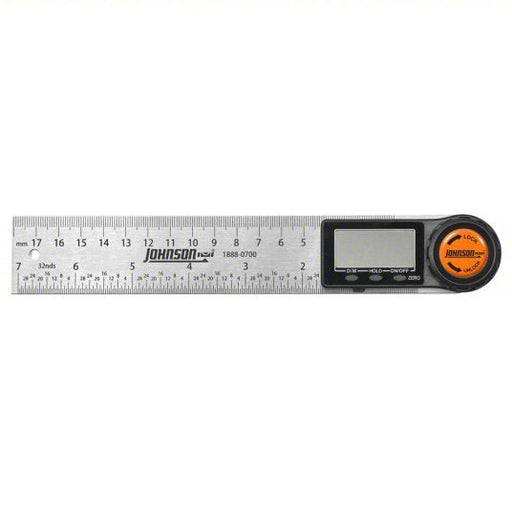 Johnson 1888 - 0700 Digital Angle Finder 0°to 360°, Included, 7 in x 1 3/8 in, LCD, Batteries Included - KVM Tools Inc.KV21XK31