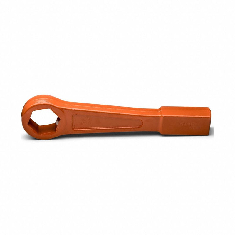 Wright 18H91 Striking Face Box Wrench, 3-1/2 in Head, 15-1/4 in Overall Lg, 6-Point, Steel, Orange