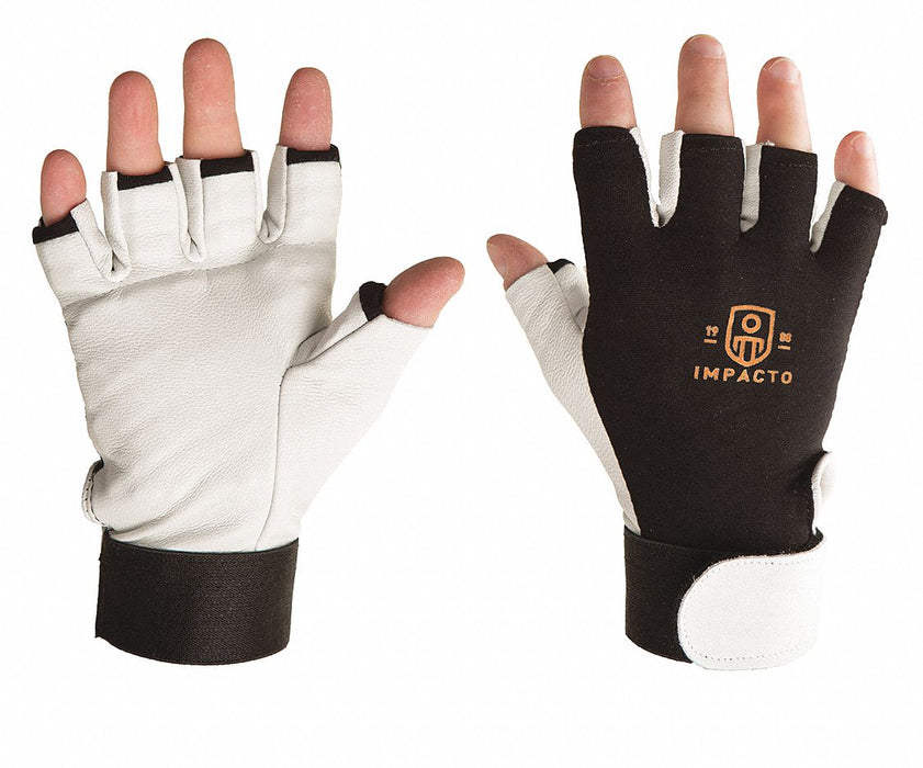 Impacto BG401-XXL Pearl Leather Mechanics Gloves Fingerless