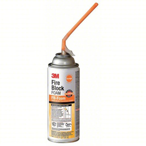 3M FB-FOAM-ORANGE Fire Block Sealant Caulk, Orange, Non-Slump, 12 oz Aerosol Can Container Size & Type - KVM Tools Inc.KV18M458