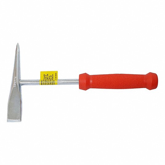 KVM Tools 19N774 Chipping Hammer 10 in Overall Lg, Plastic Handle, Parallel, 1 in Blade Lg, 7 oz Head Wt, Steel
