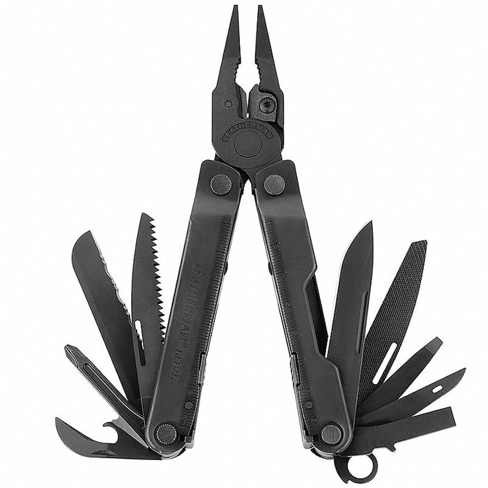 Leatherman 831553 Rebar Multi-Tool, Blade Type Serrated, Blade Length 2 7/8 in Black Oxide, 17 Functions