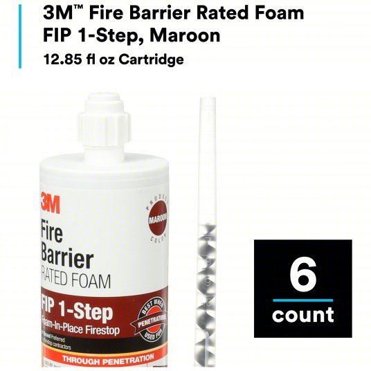 3M FIP 1-STEP Fire Barrier Sealant Caulk, Maroon, Non-Slump/Intumescent - KVM Tools Inc.KV19UC77