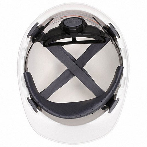 MSA 10150199 Front Brim Hard Hat, Type 1, Class E, Ratchet (4-Point), White