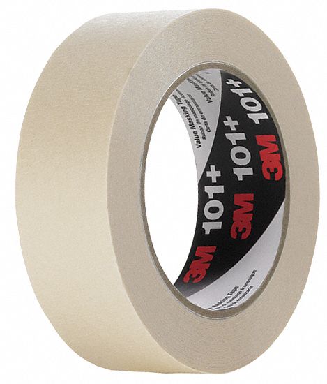 3M 101+ Masking Tape, Tan, 15/16 in x 60 yd, 5.1 mil, PK36