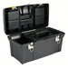 Stanley 019151M Tool Box 19 3/16 in W 10 3/16 in D 9 13/16 in H, Plastic, Black, Hinged Lid, Padlock - KVM Tools Inc.KV19YU44