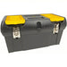 Stanley 019151M Tool Box 19 3/16 in W 10 3/16 in D 9 13/16 in H, Plastic, Black, Hinged Lid, Padlock - KVM Tools Inc.KV19YU44