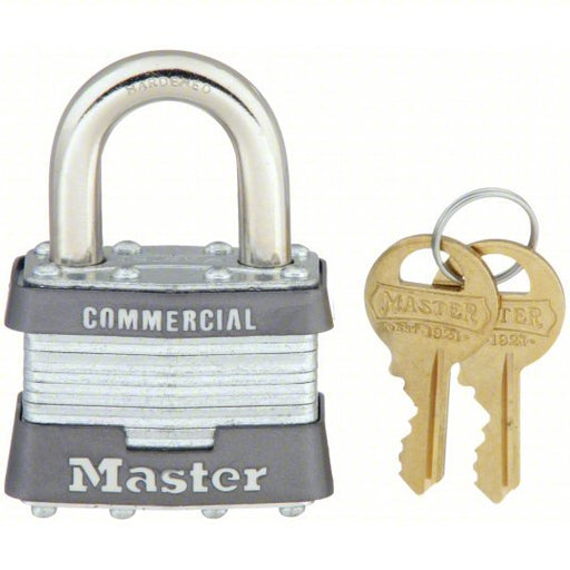 Master Lock 1KA Padlock 15/16 in Vertical Shackle Clearance, 3/4 in Horizontal Shackle Clearance, 2246 Key - KVM Tools Inc.KV1A445