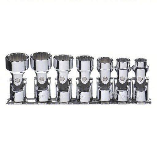 Proto J52102 Socket Set 3/8 in Drive Size, 7 Pieces, 3/8 in to 3/4 in Socket Size Range, (7) 12 - Point - KVM Tools Inc.KV1AC81