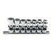 Proto J52200 Socket Set 3/8 in Drive Size, 7 Pieces, 9 mm to 15 mm Socket Size Range, Chrome - KVM Tools Inc.KV1AC86