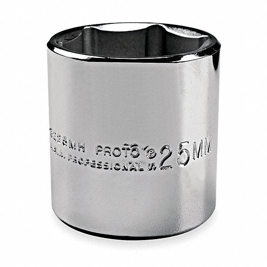 Proto J5434H Socket SAE, 1/2 in Drive Size, 1 1/16 in Socket Size, 6 - Point, Std, Chrome, Socket - KVM Tools Inc.KV429R79