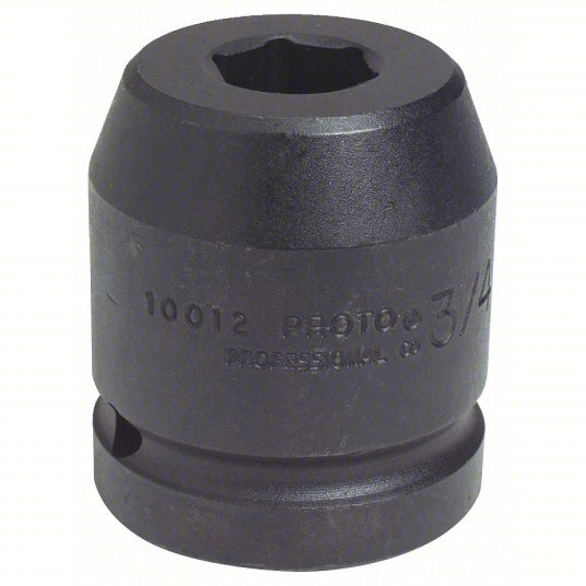 Proto J10056 Impact Socket 1 in Drive Size, 3 1/2 in Socket Size, 6 - Point, Std, Black Oxide - KVM Tools Inc.KV1AFK2