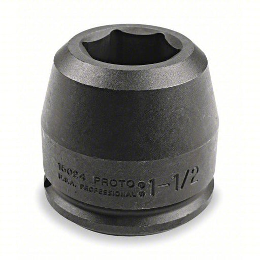 Proto J15036 Impact Socket 1 1/2 in Drive Size, 2 1/4 in Socket Size, 6 - Point, Std, Black Oxide - KVM Tools Inc.KV1AFW6