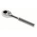 Proto J5249FW Hand Ratchet Pear, Reversing, 7 in Overall Lg, Chrome, 15° Min Arc Swing, 3/8 in Drive Size - KVM Tools Inc.KV1AH63
