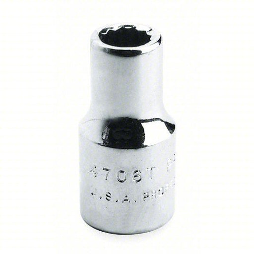 Proto J5224 Socket 3/8 in Drive Size, 3/4 in Socket Size, 12 - Point, Std, Chrome - KVM Tools Inc.KV429P27