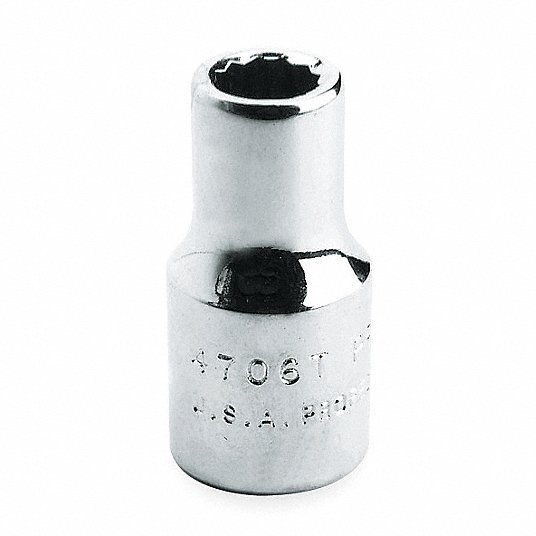 Proto J5542 Socket SAE, 3/4 in Drive Size, 1 5/16 in Socket Size, 12 - Point, Std, Satin, Socket - KVM Tools Inc.KV429T21