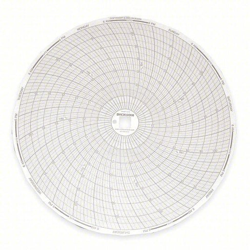 Dickson C479 Circular Paper Chart Dickson, 5°C to 40°C, C479, 8 in Circular Chart Dia, Dickson, 60 PK - KVM Tools Inc.KV1APD4