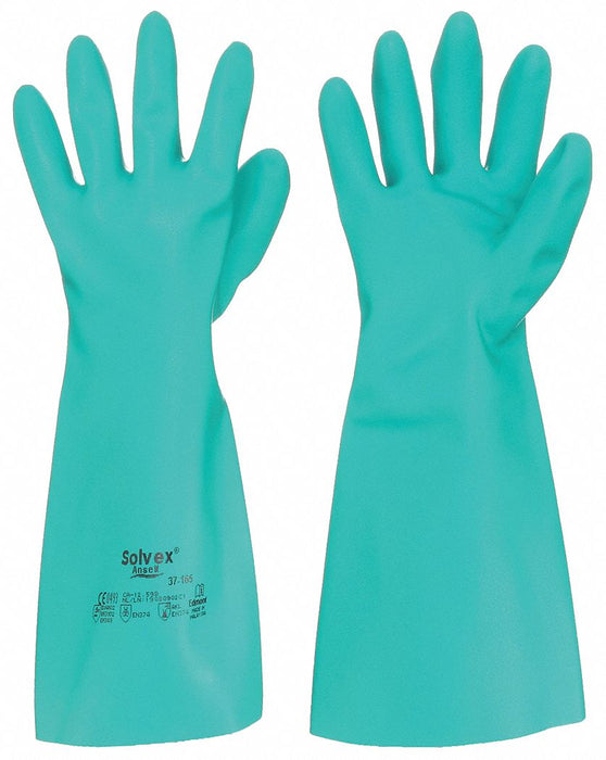 Ansell 37-165 Chemical-Resistant Gloves AlphaTec(R) Solvex, 9 Glove Size, High Tactility, 1 PR
