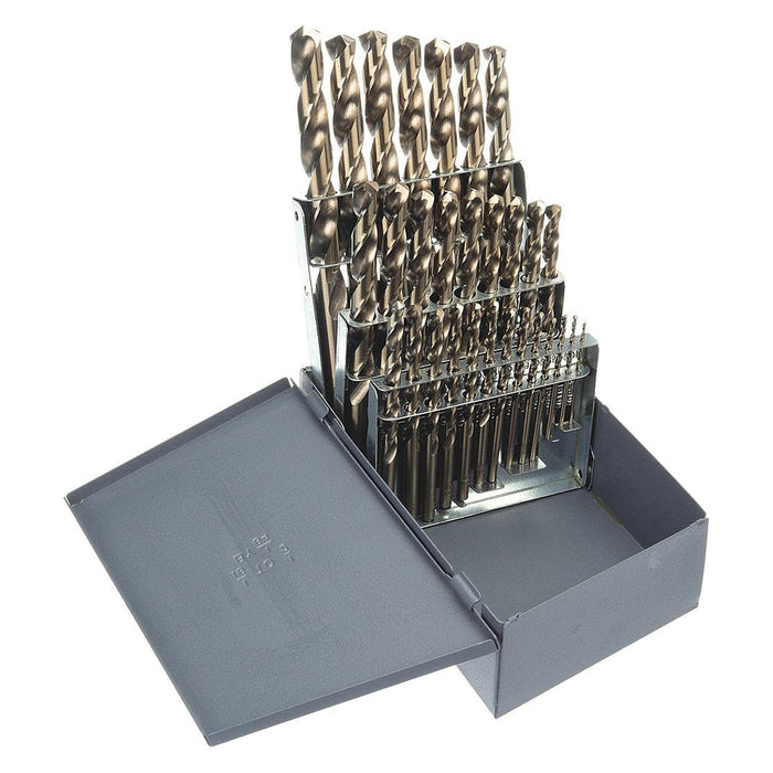 Cle - Line C21121 Jobber Length Drill Bit Set 29 Pc, 1/16" to 1/2" by 64ths, 135° Split Point - KVM Tools Inc.KV1BR43
