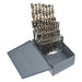 Cle - Line C21121 Jobber Length Drill Bit Set 29 Pc, 1/16" to 1/2" by 64ths, 135° Split Point - KVM Tools Inc.KV1BR43