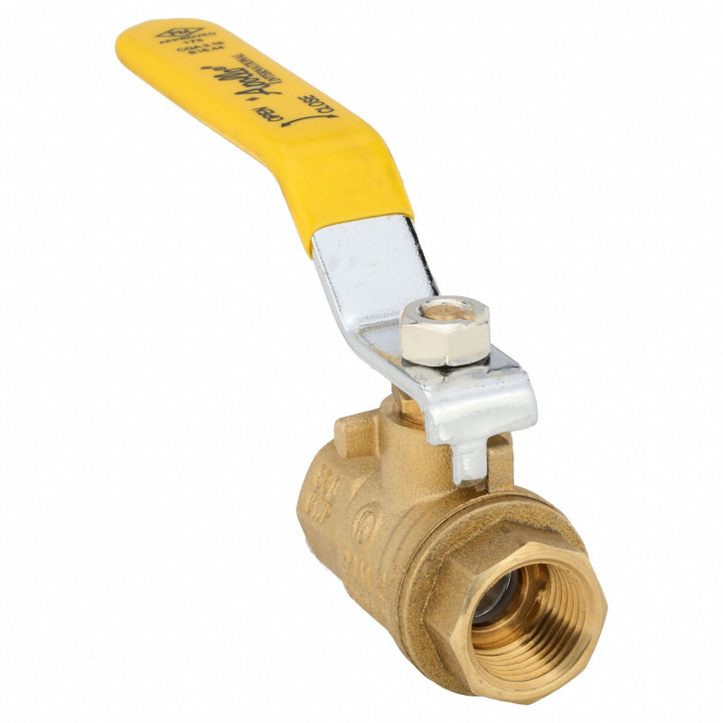 Apollo 94A10201 Manual Two-Way Ball Valve, 3/8 in, Brass, Straight, FNPT x FNPT, 600 psi Max. Pressure (CWP)