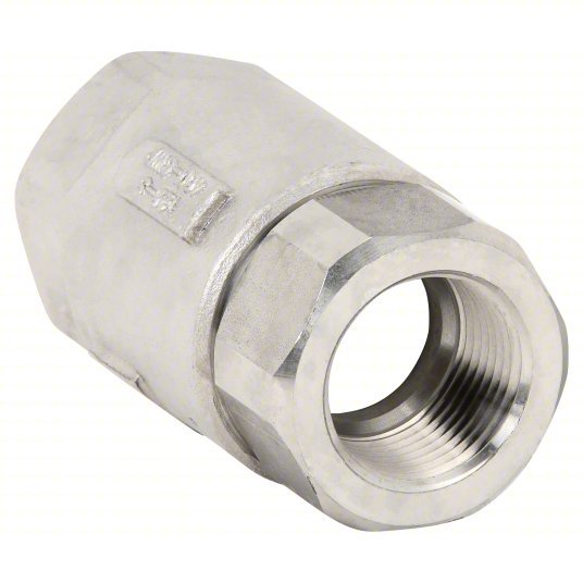 Apollo 6210801 Ball Cone Spring Check Valve Single Flow, Stainless Steel, FNPT x FNPT - KVM Tools Inc.KV1CKV4