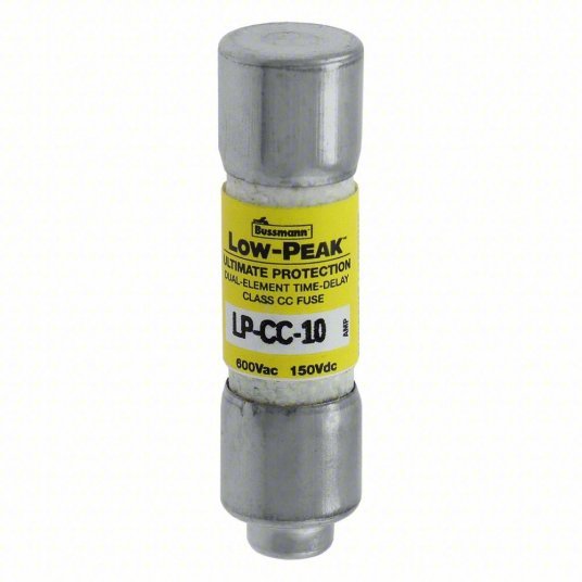 Bussmann LP - CC - 10 UL Class CC Fuse Time Delay, 10 A, LP - CC, Cylindrical Body, Nonindicating, 150V DC - KVM Tools Inc.KV1CX46