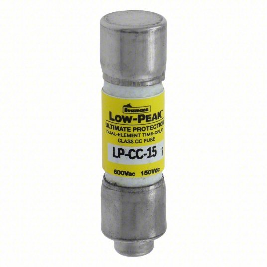 Bussmann LP - CC - 15 UL Class CC Fuse Time Delay, 15 A, LP - CC, Cylindrical Body, Nonindicating, 150V DC - KVM Tools Inc.KV1CX48