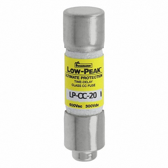 Eaton Bussmann LP - CC - 20 CC Class Time Delay 20A 600V AC Non - Indicating Fuse - KVM Tools Inc.KV1CX53