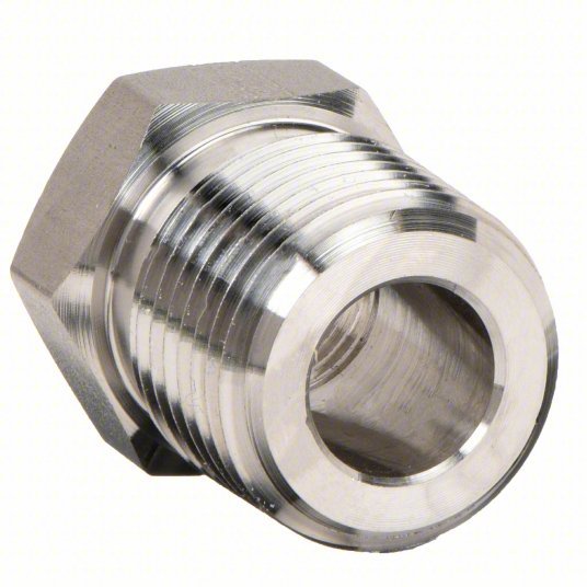 Parker 6 - 4 RB - S Reducing Bushing Carbon Steel, 3/8 in x 1/4 in Fitting Pipe Size, Male NPT x Female NPT - KVM Tools Inc.KV1DGF6
