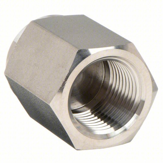 Parker 8 CP - SS Hex Head Cap 316L Stainless Steel, 1/2 in Fitting Pipe Size, Female NPT, 1 5/16 in Overall Lg - KVM Tools Inc.KV1DGR3
