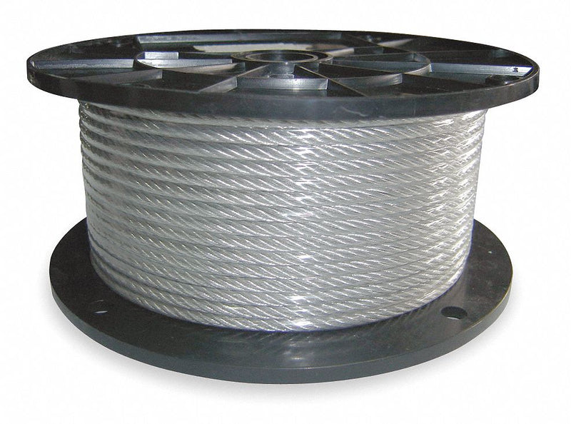 Approved Vendor 1DLA1 Wire Rope, Galvanized Steel, 7 x 7,  96 lb Working Load Limit, 500 ft Overall Lg