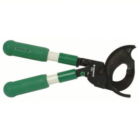 Greenlee 761 Ratchet Cable Cutter Fiberglass Handle, Center, For 1 1/8 in Max Dia Data Cable - KVM Tools Inc.KV1ED70