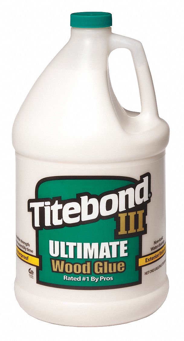 Titebond 1416 Wood Glue, III Ultimate, 1 gal, Bottle, Brown, Interior/Exterior