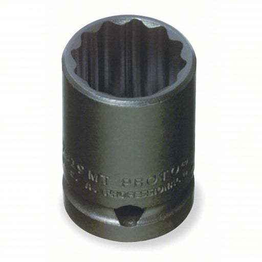 Proto J7412MT Impact Socket 1/2 in Drive Size, 12 mm Socket Size, 12 - Point, Std, Black Oxide - KVM Tools Inc.KV1FL52