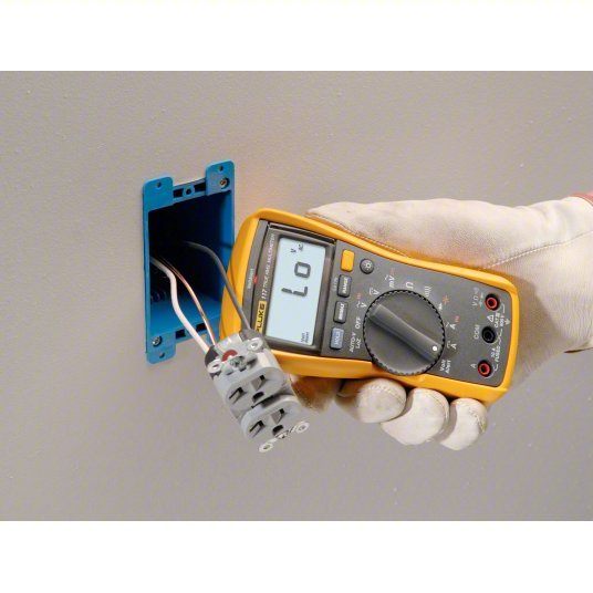 FLUKE - 117 Digital Multimeter CAT III 600V, TRMS, 600 V Max AC Volt Measurement, 6,000, LCD - KVM Tools Inc.KV1GAJ2