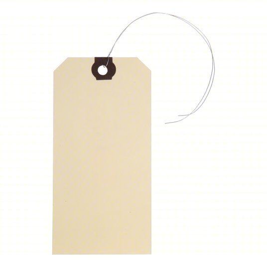 KVM Tools KV1GYN9 Blank Shipping Tag #5, 4 3/4 in Tag Ht, 2 3/8 in Tag Wd, 13 Points, Manila, Paper, 1,000 PK - KVM Tools Inc.KV1GYN9