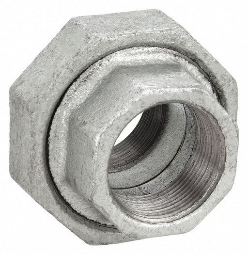 Approved Vendor 1LBT5 Metal Pipe Straight, Union, 1 1/2 in x 1 1/2 in, Malleable Iron