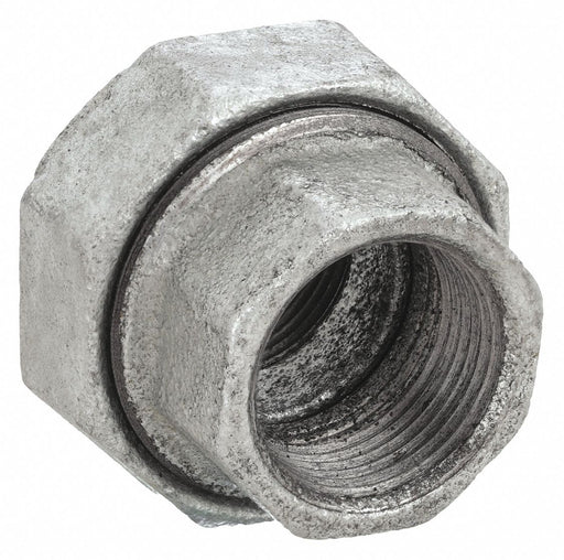 Approved Vendor 5P962 Metal Pipe Straight, Union, 1 1/2 in x 1 1/2 in, Malleable Iron