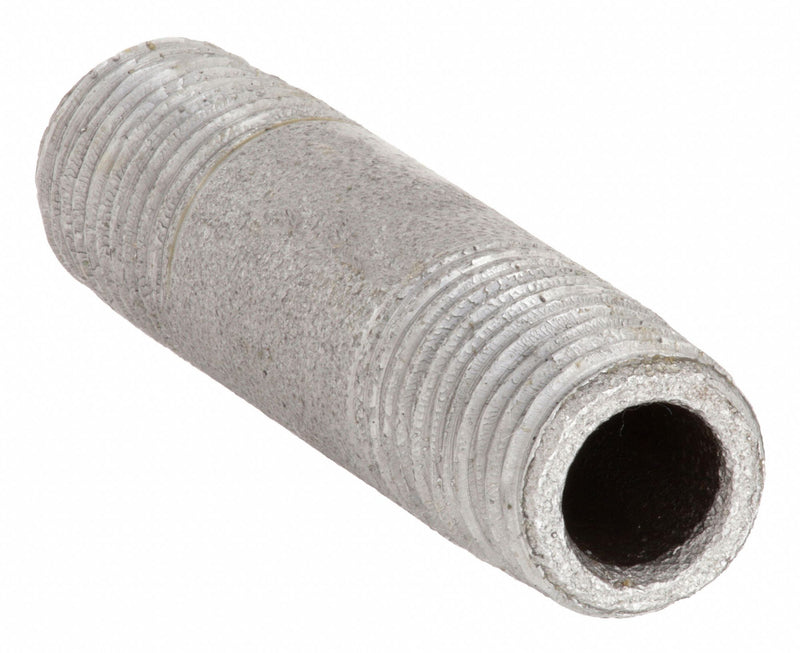 Approved Vendor 1LLU8 Pipe Nipple, 1/8 in Nominal Pipe Size, Male NPT x Male NPT, 3 in Lg, Schedule 80, Black Steel