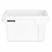 Rubbermaid FG9S3100WHT Storage Tote 20 gal, 27 3/4 in x 17 3/8 in x 15 1/8 in, White Body - KVM Tools Inc.KV1MDC5