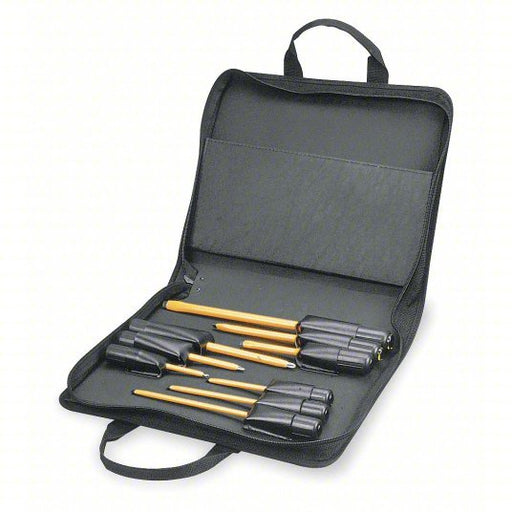 Klein 33528 Insulated Screwdriver Set 9 Pieces, Phillips/Slotted Tip, Ergonomic Grip - KVM Tools Inc.KV1N048