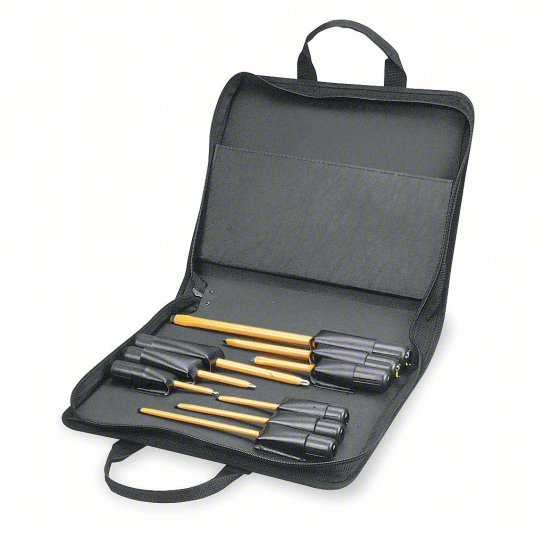 Klein 33528 Insulated Screwdriver Set 9 Pieces, Phillips/Slotted Tip, Ergonomic Grip - KVM Tools Inc.KV1N048